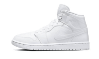 Air Jordan 1 Mid Triple White Patent Swoosh - DV0991-111