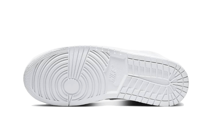 Air Jordan 1 Mid Triple White Patent Swoosh - DV0991-111