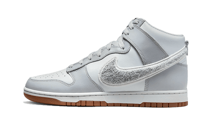 Dunk High Retro Chenille Swoosh White Grey