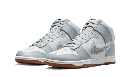 Dunk High Retro Chenille Swoosh White Grey