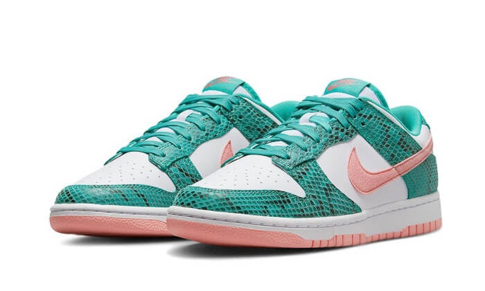 Dunk Low Snakeskin Washed Teal Bleached Coral